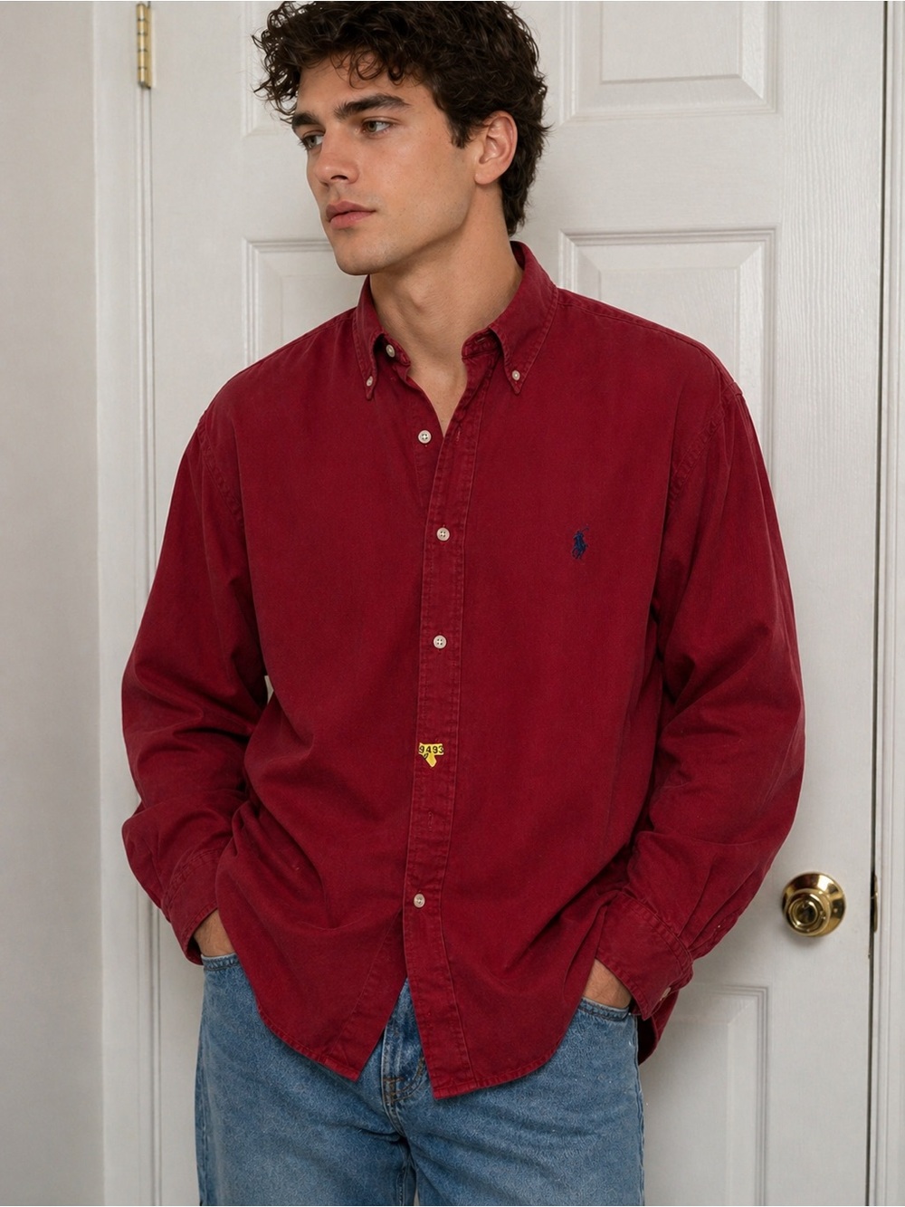 Ralph Lauren Blake Men's Button-Down Shirt - burgundy